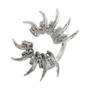 Silver Edgy Jaw Ring
