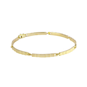 9K Gold Slim Steps Link Bracelet