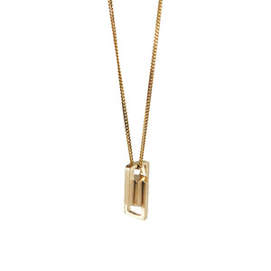 Solid Gold Small Link Pendant