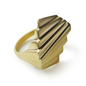 9K Gold Twin Deco Ring