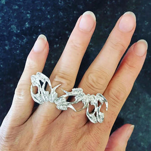 Silver Jaw Double Ring