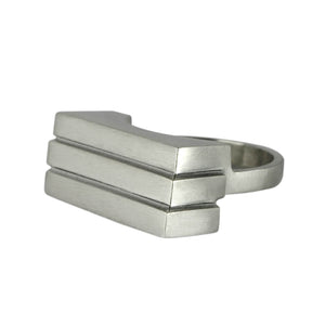 Silver 3 Steps Ring