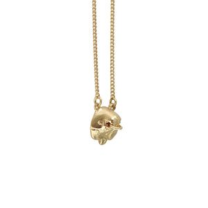 9K Gold Single Snout 16” Necklace